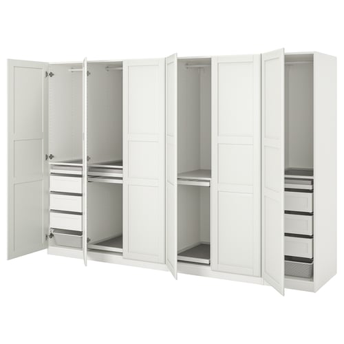 PAX / TYSSEDAL Combinazione di guardaroba, bianco/bianco, 300x60x201 cm
