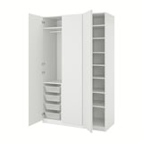 PAX / VIKANES Combinazione di guardaroba, bianco/bianco, 150x60x236 cm
