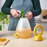 PILLERSTARR Dispenser con rubinetto, trasparente giallo canarino, 4 l