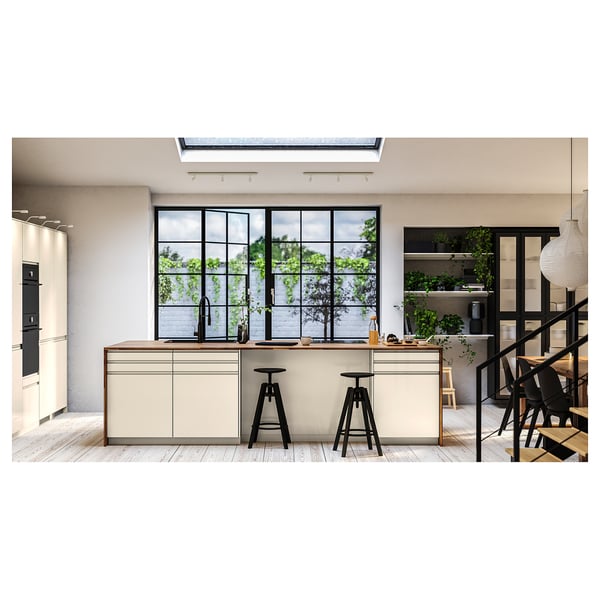 PINNARP Piano di lavoro su misura, noce/impiallacciatura, 45.1-63.5x3.8 cm