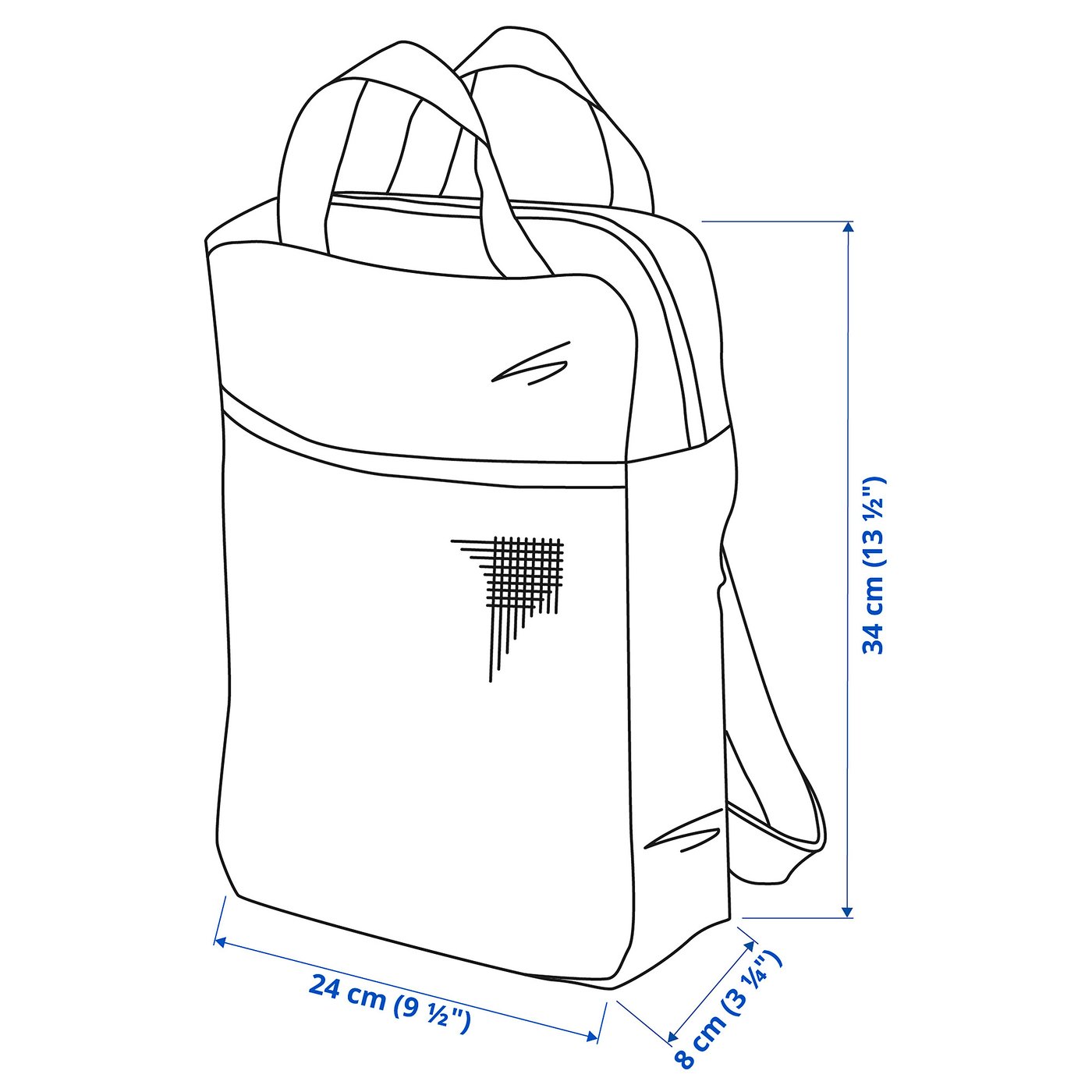 PIVRING Zaino, grigio chiaro, 24x8x34 cm/9 l - IKEA Svizzera