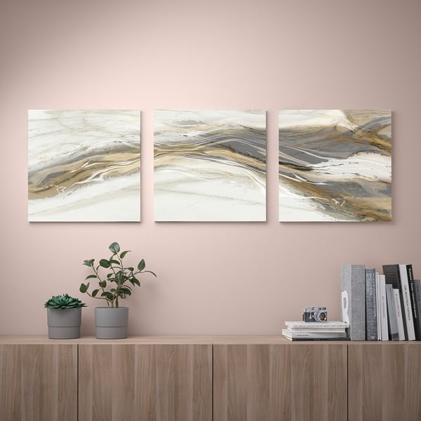 PJÄTTERYD Canvas, ondulato, 56x56 cm