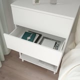 PLATSA Cassettiera con 2 cassetti, bianco/Fonnes, 60x42x93 cm