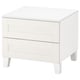 PLATSA Cassettiera con 2 cassetti, bianco/Sannidal bianco, 60x57x53 cm