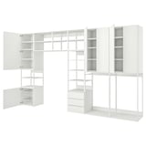 PLATSA Combinazione con 6 ante/3 cassetti, bianco/Fonnes bianco, 420x42x241 cm