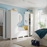 PLATSA Guardaroba con 4 ante, bianco/Fonnes bianco, 240x57x191 cm