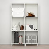 PLATSA Guardaroba con 6 ante, bianco/Fonnes bianco, 120x42x191 cm