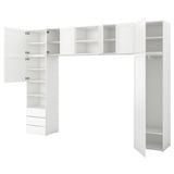 PLATSA Guardaroba con 8 ante e 3 cassetti, bianco/Fonnes Sannidal, 340x42x241 cm