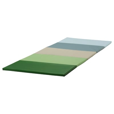 PLUFSIG Tappetino ginnastica pieghevole, blu/verde, 78x185 cm