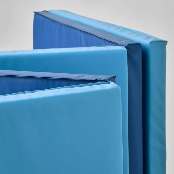 PLUFSIG Tappetino ginnastica pieghevole, blu, 78x185 cm