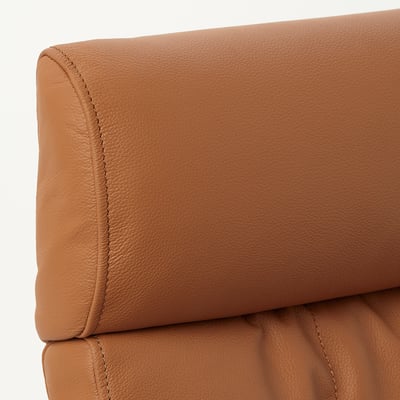 POÄNG Sedia a dondolo, impiallacciatura di betulla/Grann ocra bruna