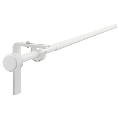 RÄCKA Combinazione di bastoni per tenda, con supporti da parete/soffitto/con terminali bianco, 210-385 cm