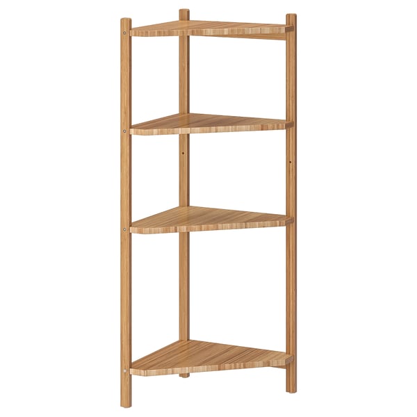RÅGRUND Scaffale angolare, bambù, 34x99 cm