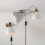 RANARP Faretto da parete/con morsetto, bianco sporco
