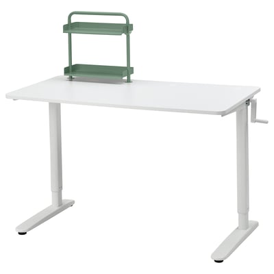 RELATERA Combinaz scrivan regolab in altezza, bianco, 117x60 cm