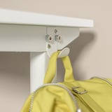 RELATERA Combinazione con scrivania, bianco/grigio chiaro-verde, 90x60 cm