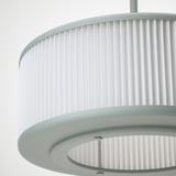 REMTÅNG Lampada a sospensione, grigio-verde, 38 cm