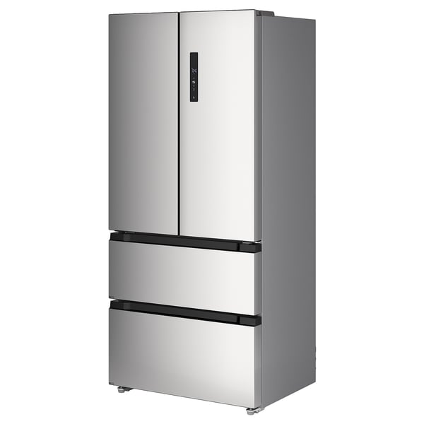 RIBBENÅS Frigorifero/congelat doppia porta, IKEA 700 freestanding/inox, 347/169 l