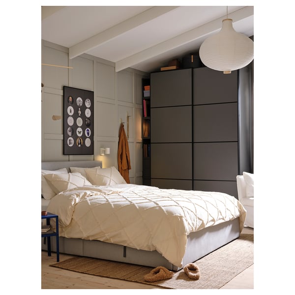 RISBYN / HAVSDJUP Lampada a sospensione, a forma di cipolla/bianco, 57 cm