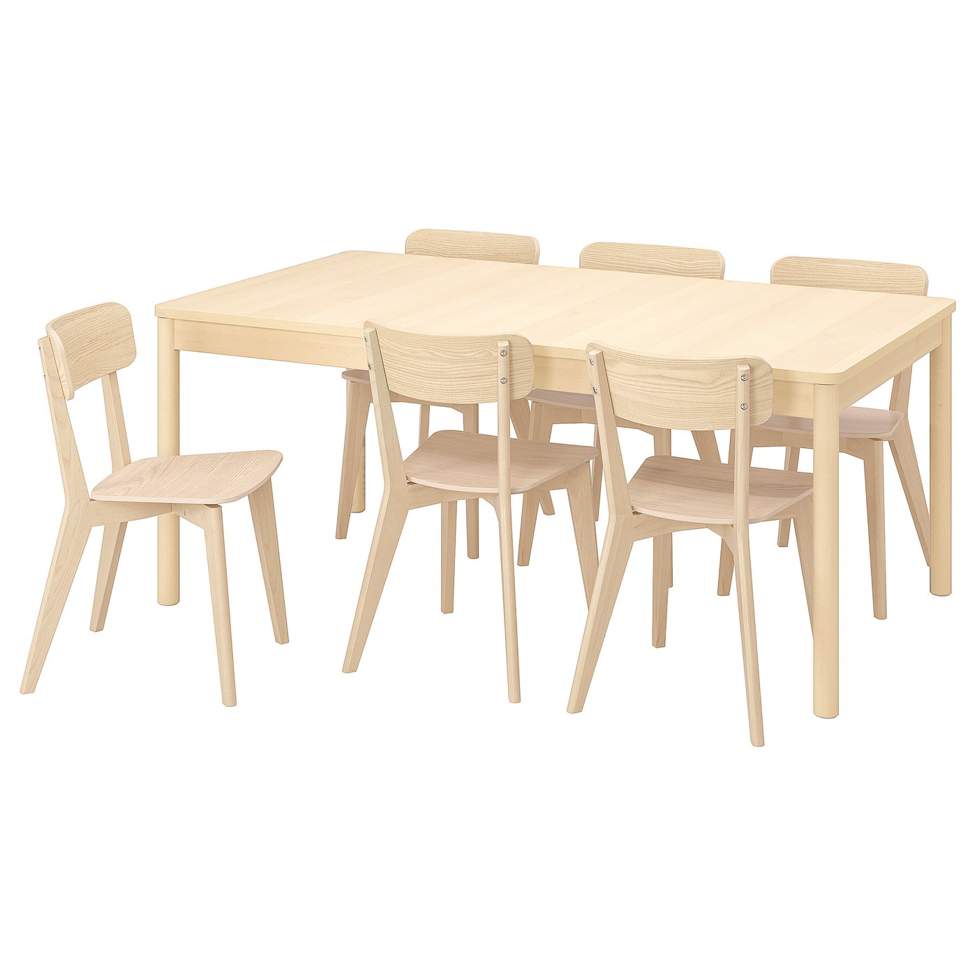 RÖNNINGE / LISABO Tavolo e 6 sedie, betulla/frassino, 180/235 cm - IKEA  Svizzera