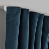 ROSENMANDEL Tenda semioscurante, 2 teli, blu scuro/con nastro arricciatende, 135x300 cm