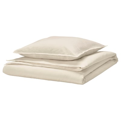 RUNDHAGTORN Copripiumino e federa, beige, 150x200/50x60 cm