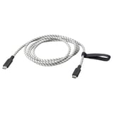 RUNDHULT Da USB-C a USB-C, nero/bianco, 1.5 m/100 W