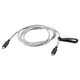 RUNDHULT Da USB-C a USB-C, nero/bianco, 1.5 m/100 W