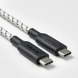 RUNDHULT Da USB-C a USB-C, nero/bianco, 1.5 m/100 W