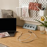 RUNDHULT Da USB-C a USB-C, nero/bianco, 1.5 m/100 W