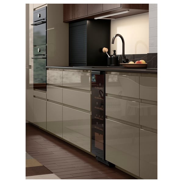 RUNSBÄCK Rivestimento da parete su misura, nero/marrone opaco/effetto marmo porcellana ad alta pressione, 1 m²x1.2 cm