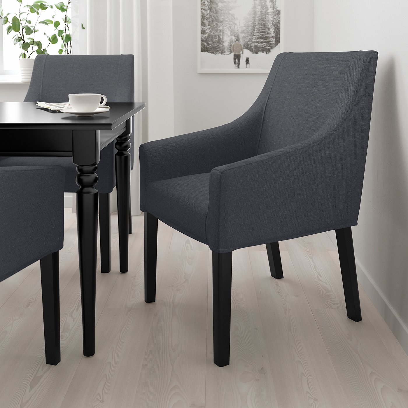 SAKARIAS Sedia con braccioli, Sporda grigio scuro - IKEA Svizzera