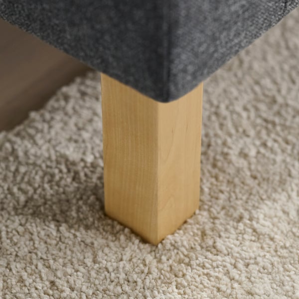 SALTSJÖBADEN Divano a 3 posti con chaise-longue, Gunnared grigio fumo