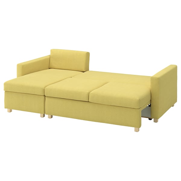 SALTSJÖBADEN Fodera divano letto 3/chaise-longue, Fridtuna giallo