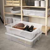 SAMLA Contenitore con coperchio, trasparente, 79x57x18 cm/55 l