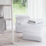 SAMLA Contenitore con coperchio, trasparente, 57x39x28 cm/45 l