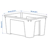 SAMLA Contenitore, trasparente, 56x39x28 cm/45 l