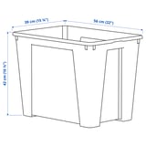 SAMLA Contenitore, trasparente, 56x39x42 cm/65 l