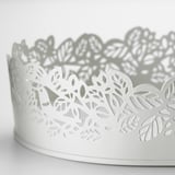 SAMVERKA Base per candela, ovale bianco, 35x15 cm