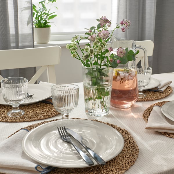 SANDSKÄDDA Piatto, grigio chiaro-beige, 26 cm