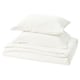 SCHERSMIN Copripiumino e 2 federe, bianco, 240x220/50x60 cm