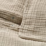 SCHERSMIN Copripiumino e 2 federe, grigio-beige, 240x220/50x60 cm