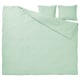 SCHERSMIN Copripiumino e 2 federe, verde pallido, 240x220/50x60 cm