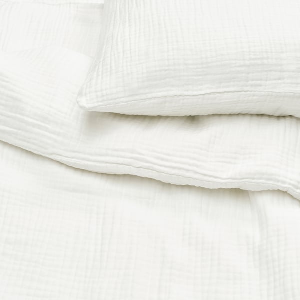 SCHERSMIN Copripiumino e federa, bianco, 150x200/50x60 cm