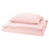 SCHERSMIN Copripiumino e federa, rosa pallido, 150x200/50x60 cm