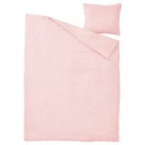 SCHERSMIN Copripiumino e federa, rosa pallido, 150x200/50x60 cm