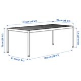 SEGERÖN Tavolo+6 sedie braccioli, giardino, bianco/beige/Frösön/Duvholmen beige, 212 cm