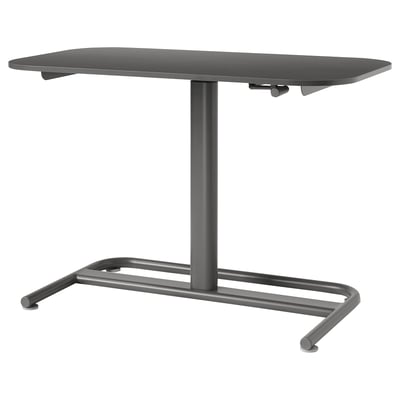 SEGRARE Scrivania regolabile in altezza, grigio scuro, 110x60 cm