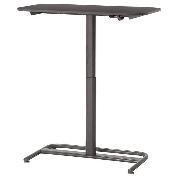 SEGRARE Scrivania regolabile in altezza, grigio scuro, 110x60 cm
