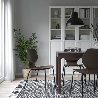 SIGTRYGG Sedia, marrone scuro/Sefast nero